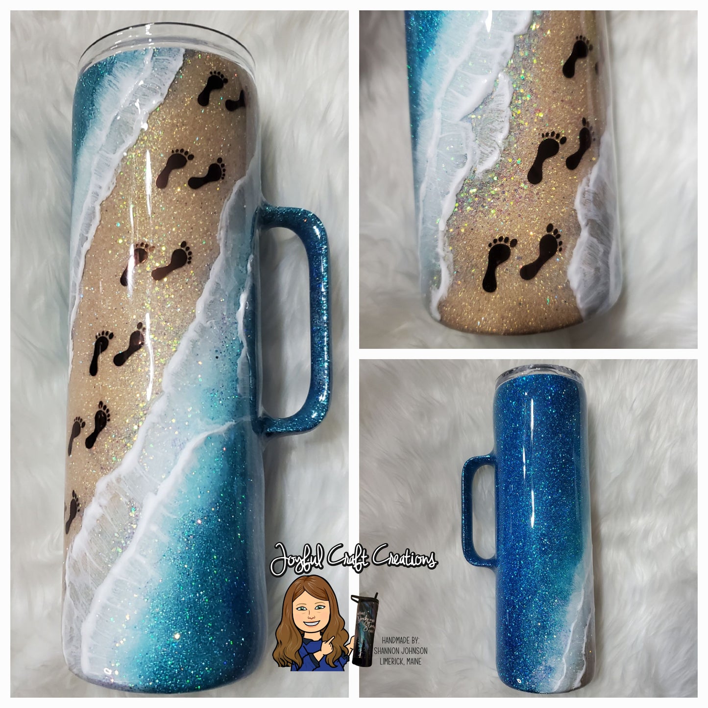 Footprints Beach Tumbler