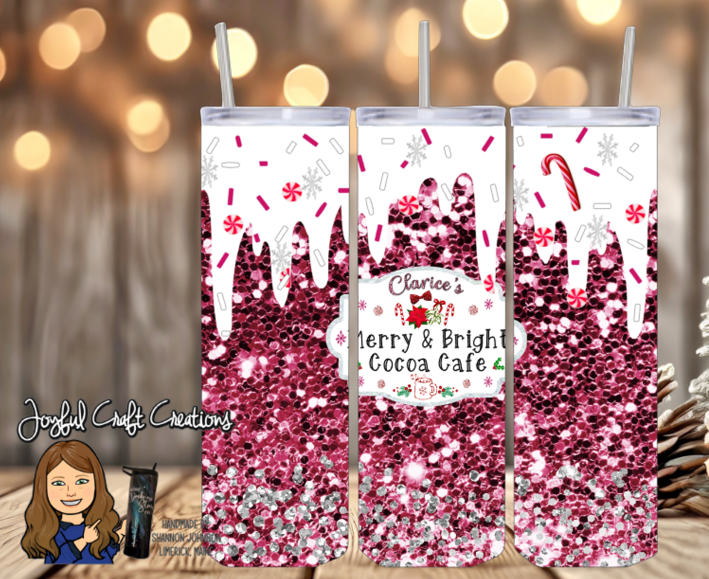 Clarice Merry and Bright 20 oz Sublimation