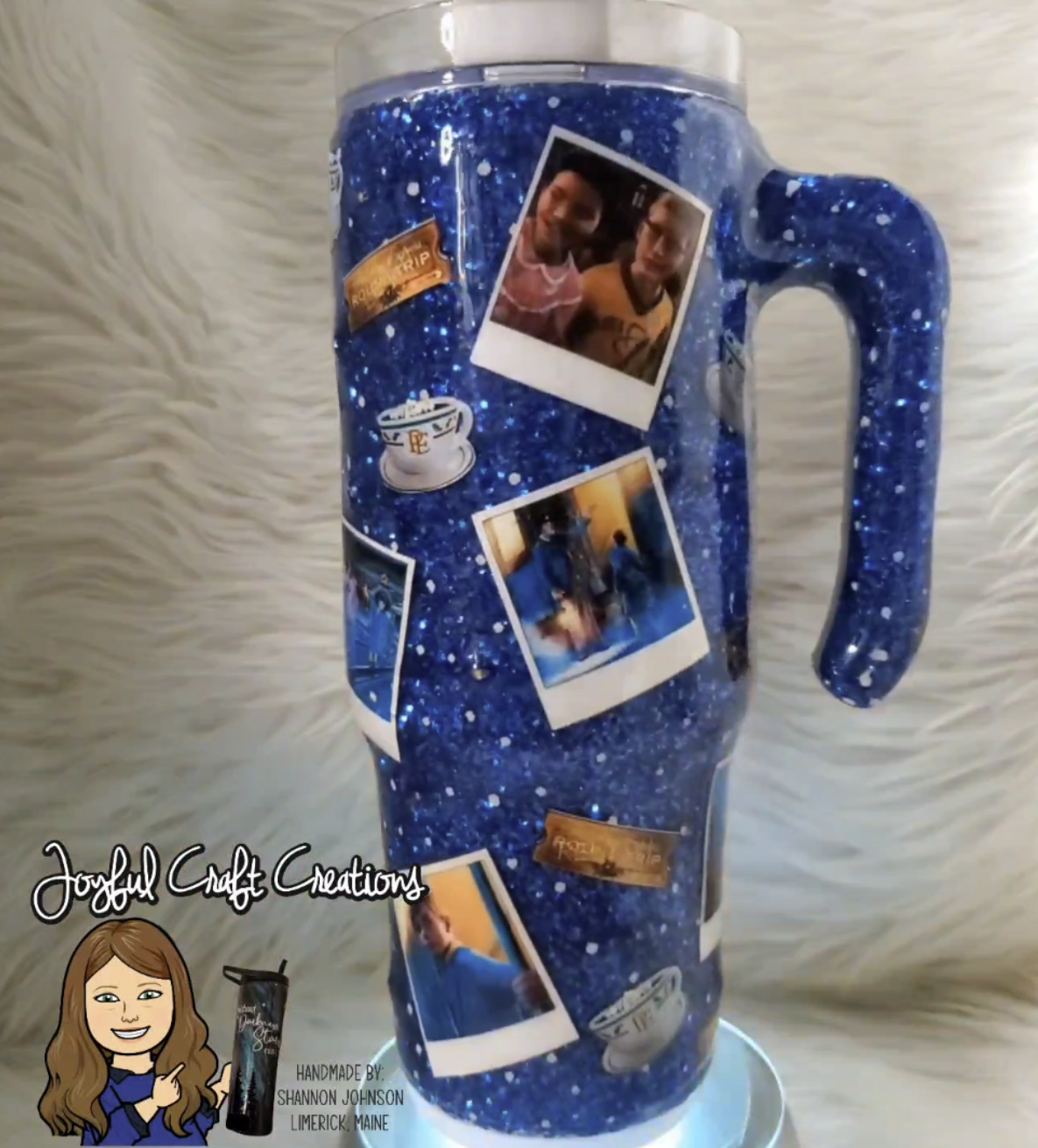 Light Up Polar Express 30 oz Curve Handled Tumbler