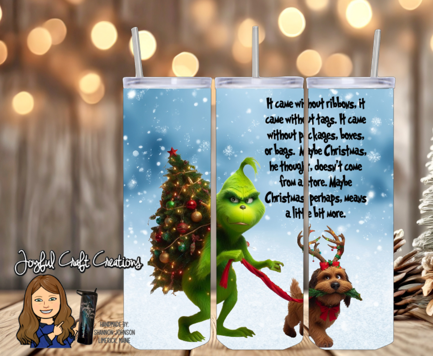 Grinch and Max A Little Bit More Sublimation Tumbler