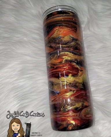 Alcohol Ink Swirl "Fall on Fire"