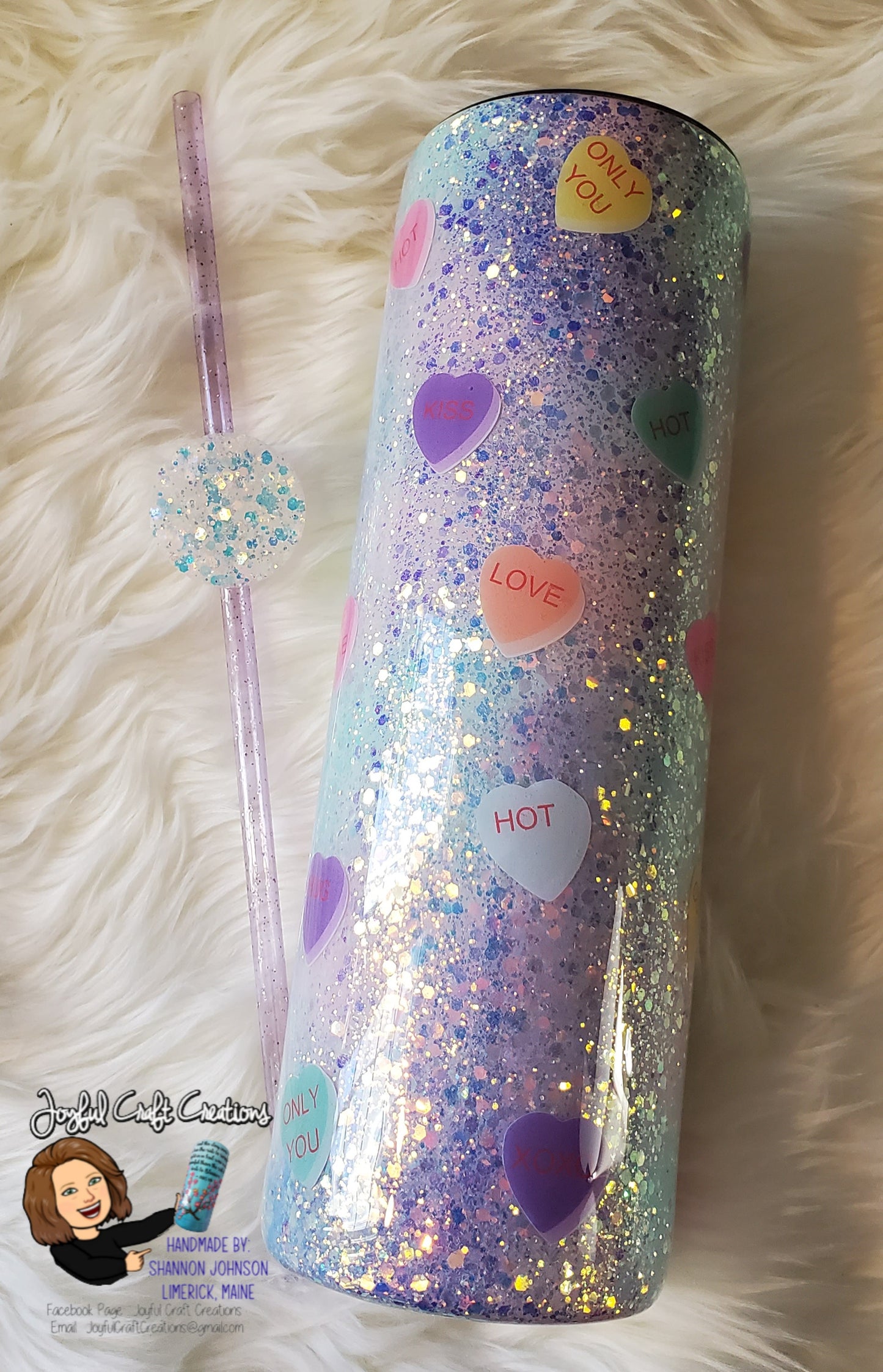 Valentine/Conversation Heart Tumbler
