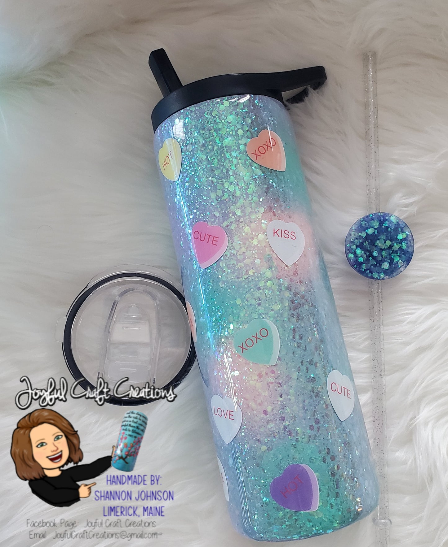 Valentine/Conversation Heart Tumbler