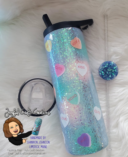 Valentine/Conversation Heart Tumbler