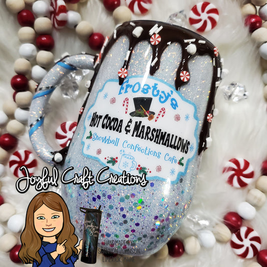 Frosty's Hot Cocoa and Marshmallow 16 oz Stainless Steel Mug