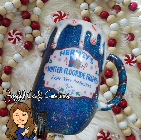 Hermey's Winter Fluoride Frappe 16 oz Stainless Steel Mug