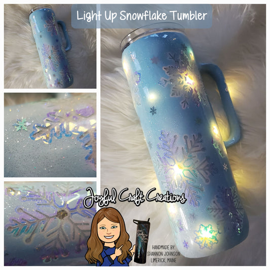 Light Up Tumbler - Snowflakes