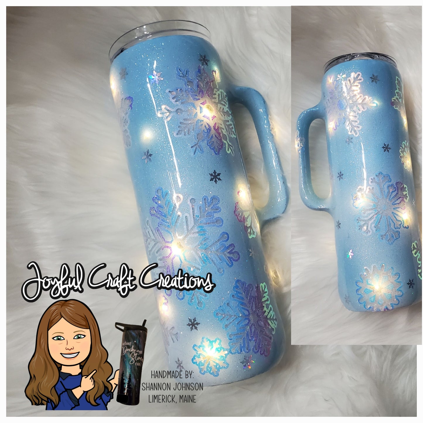 Light Up Tumbler - Snowflakes