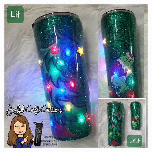 Light Up Tumbler - Stealing Christmas