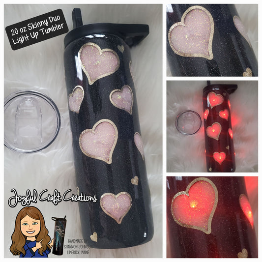 Light Up Tumbler - Hearts