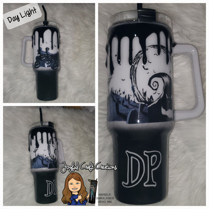 Jack Skellington (Nightmare Before Christmas) Glow In The Dark With Black Drip