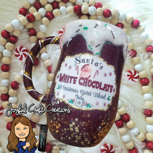 Santa's White Chocolate Christmas Spirit Blend 16 oz Stainless Steel Mug