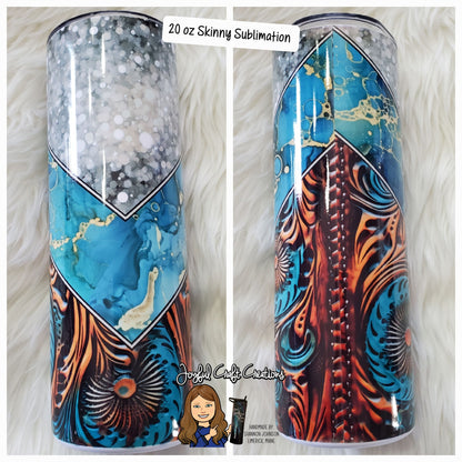 Leather and Turquoise V-Split Sublimation