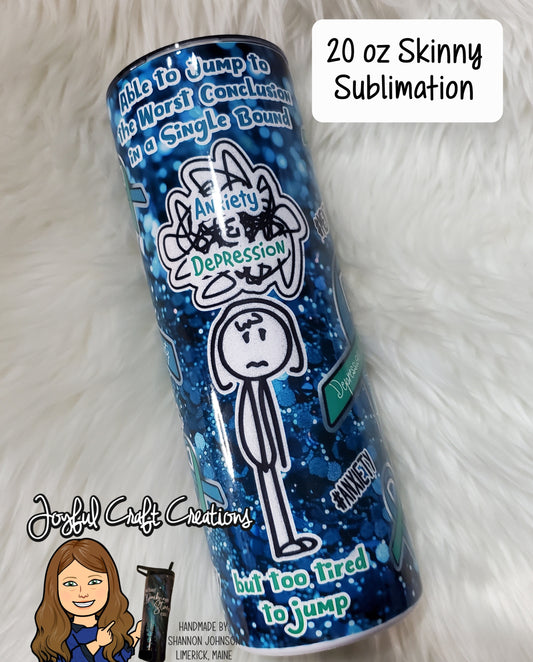 Anxiety & Depression Mental Health Awareness Sublimation