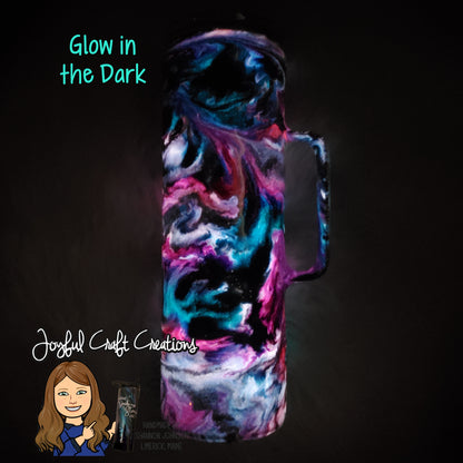 Glow in the Dark Alcohol Ink Swirl