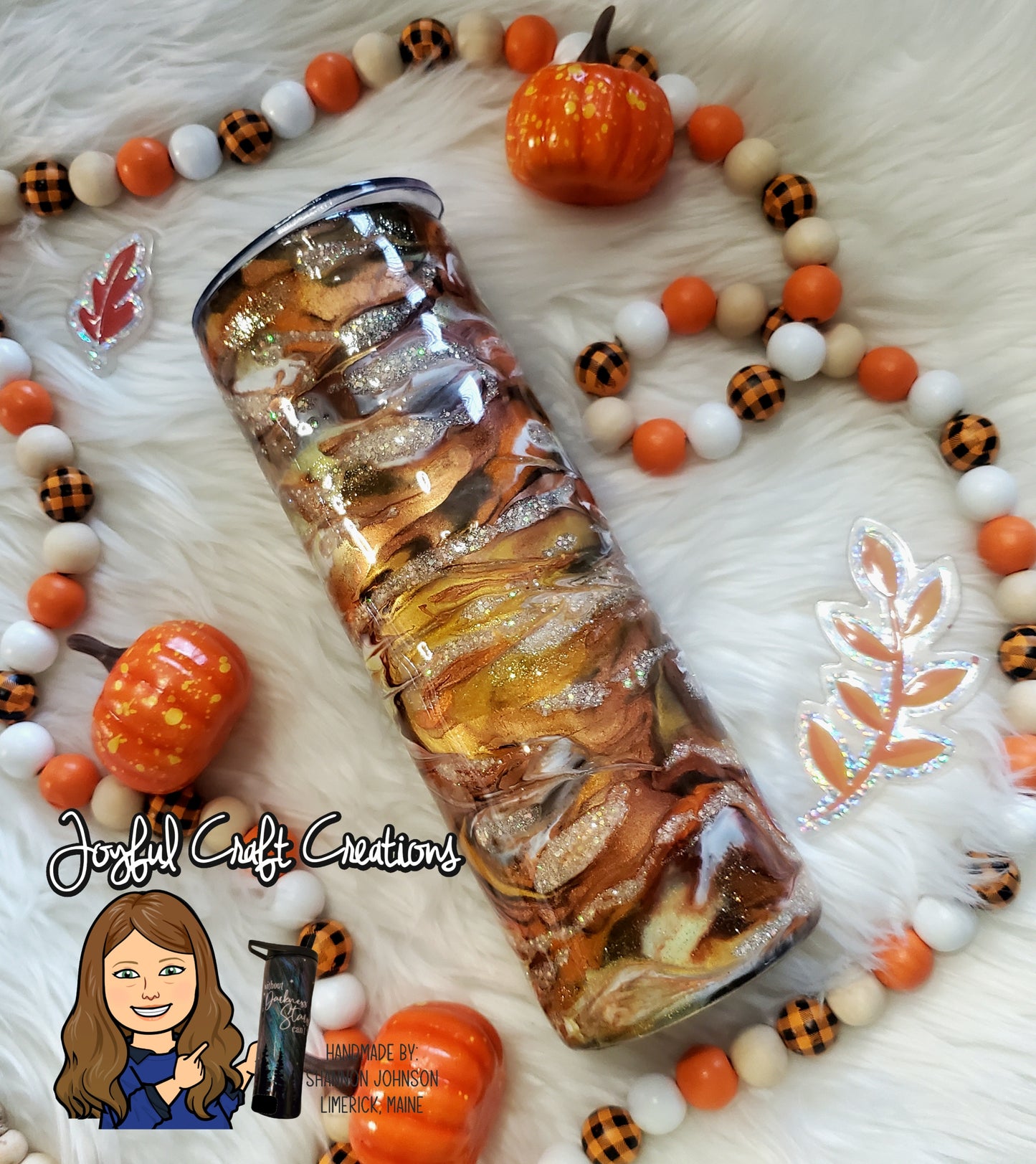 Fall Ink Swirl Tumbler