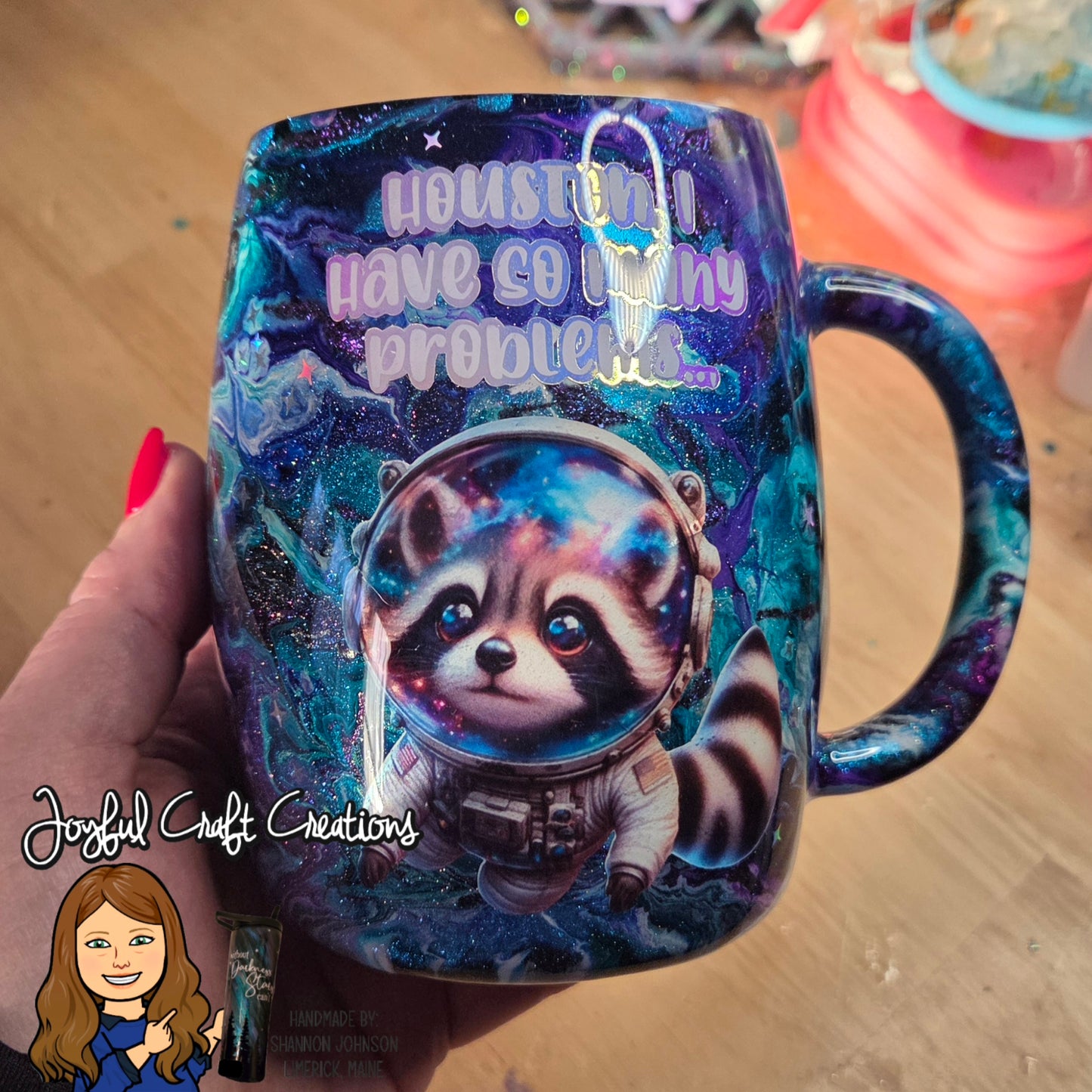 14 oz Glow‑in‑the‑Dark “Houston, I Have So Many Problems…” Mug