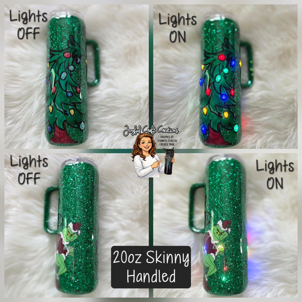 Light Up Tumbler - Grinch Stealing Christmas