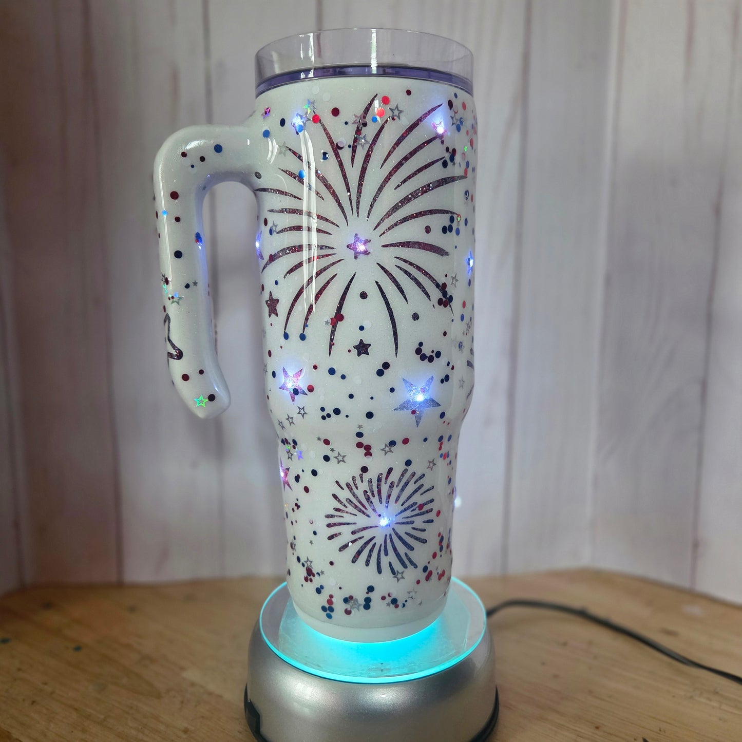 30 oz Light-Up Fireworks Tumbler Ready to Ship