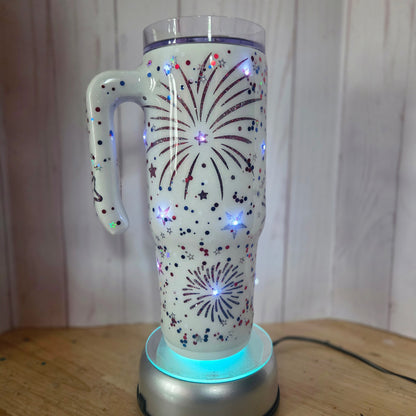 30 oz Light-Up Fireworks Tumbler Ready to Ship