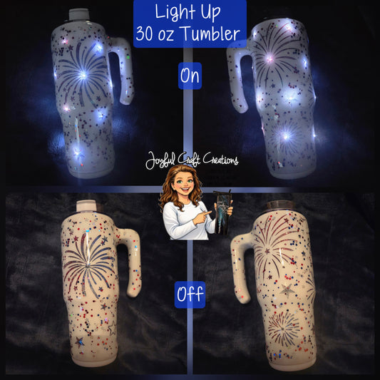 Light-Up Fireworks Tumbler