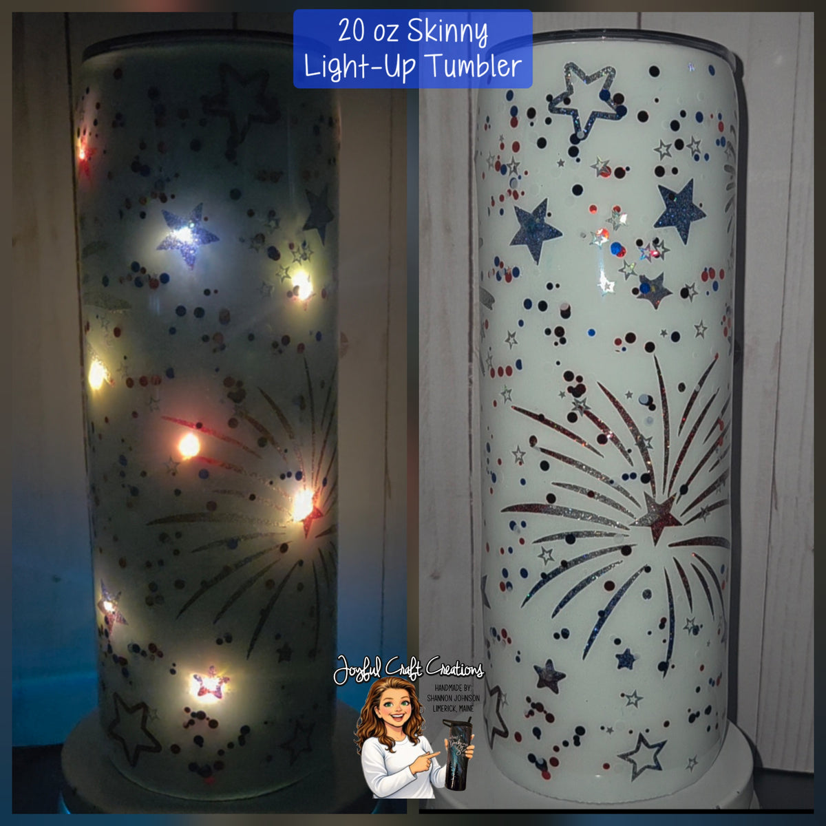 Light-Up Fireworks Tumbler