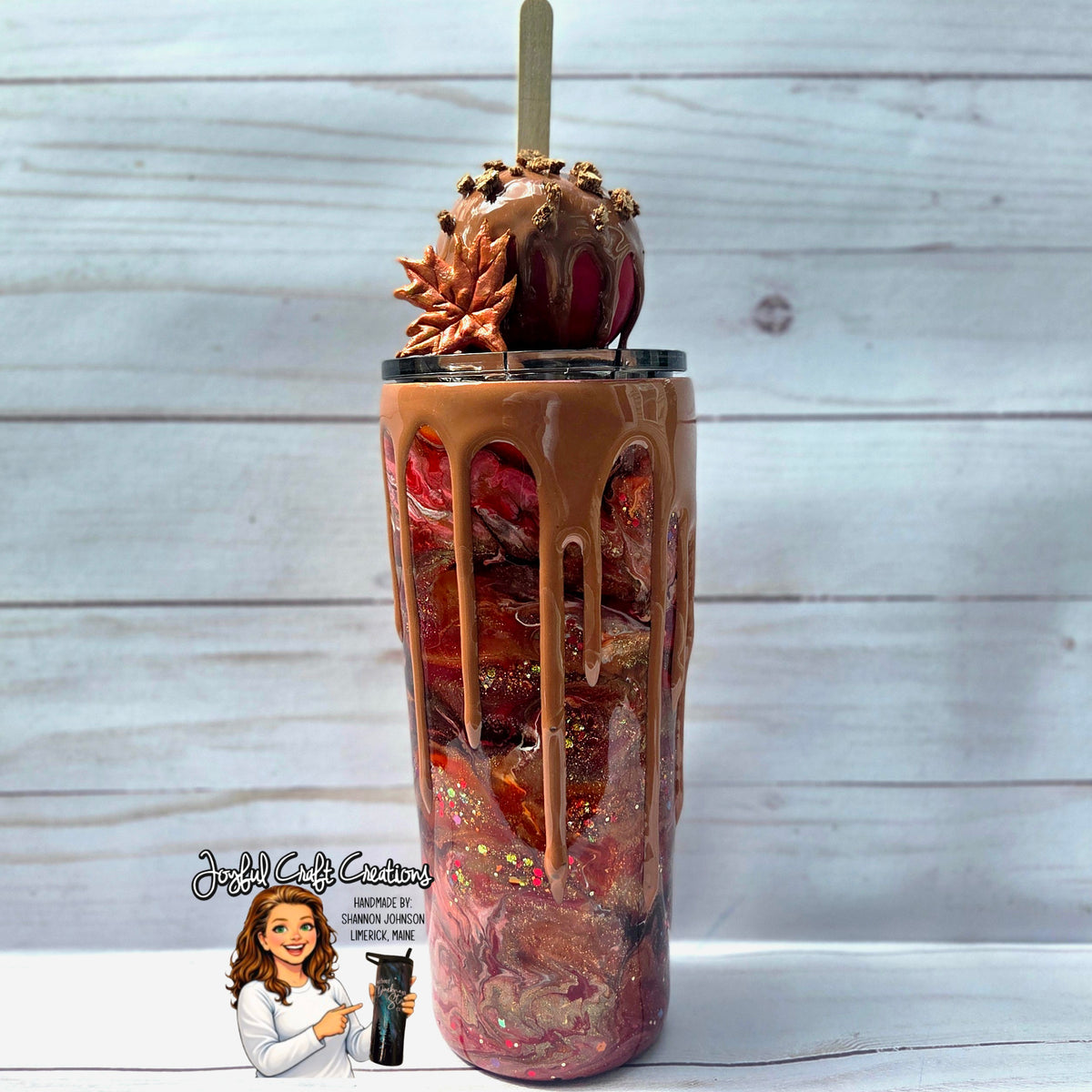 Caramel Apple 3D Epoxy Tumbler