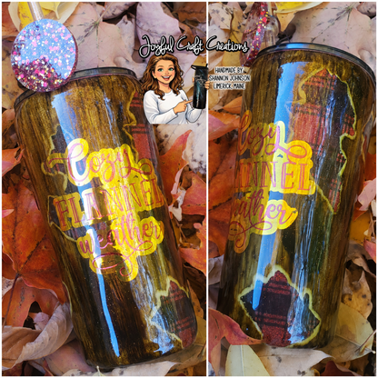 Cozy Flannel Weather Tumbler 20 oz Taper