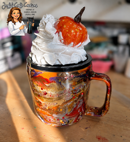Fall Vibe Alcohol Ink 12 oz Mug Ready to Ship