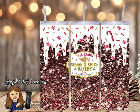 Mrs Claus Sugar and Spice Bakery 20 oz Sublimation