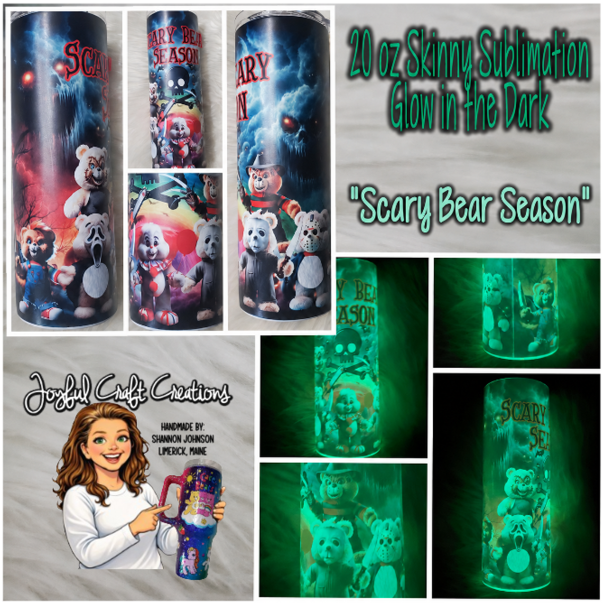 Scary Bear Horror Characters...  Sublimation
