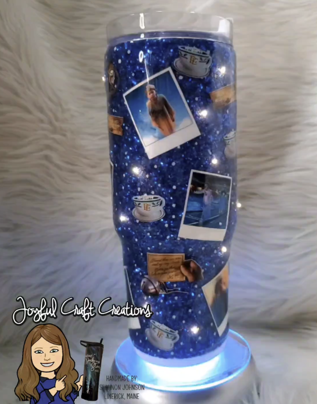 Light Up Polar Express 30 oz Curve Handled Tumbler