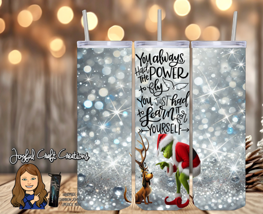 Grinch and Max “Power to Fly” Tumbler