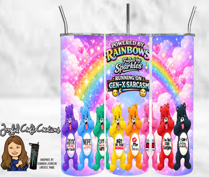 Gen‑X Retro Sassy Bears Sublimation Tumbler
