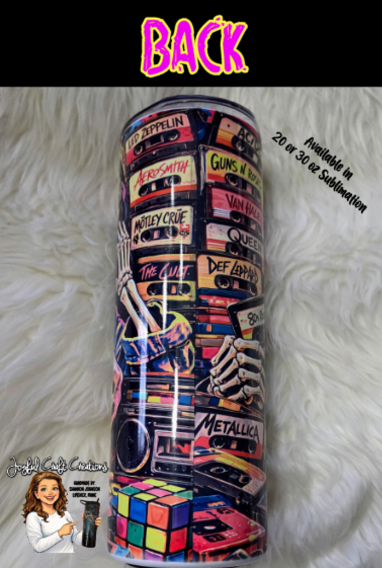 80s Rock Sublimation Tumbler