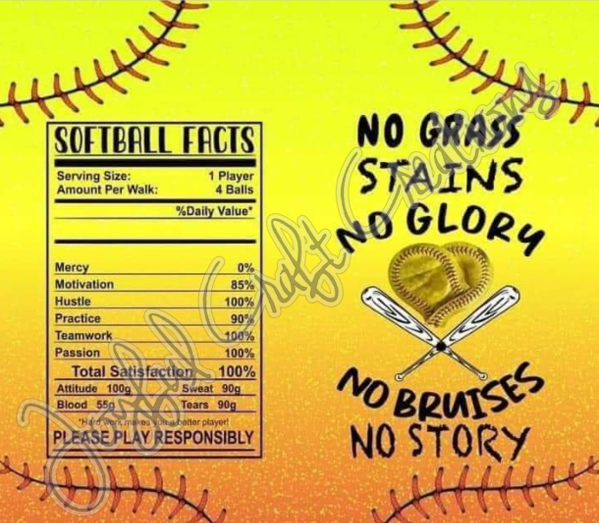 Softball Sublimation (multiple designs to choose from)