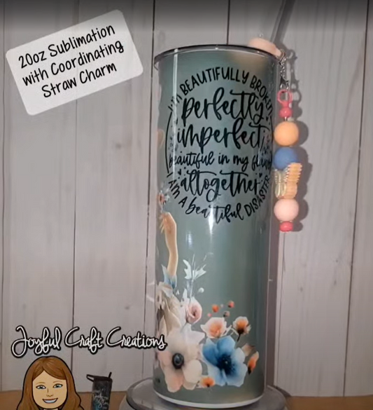 Beautifully Broken Sublimation w/Coordinating Charm