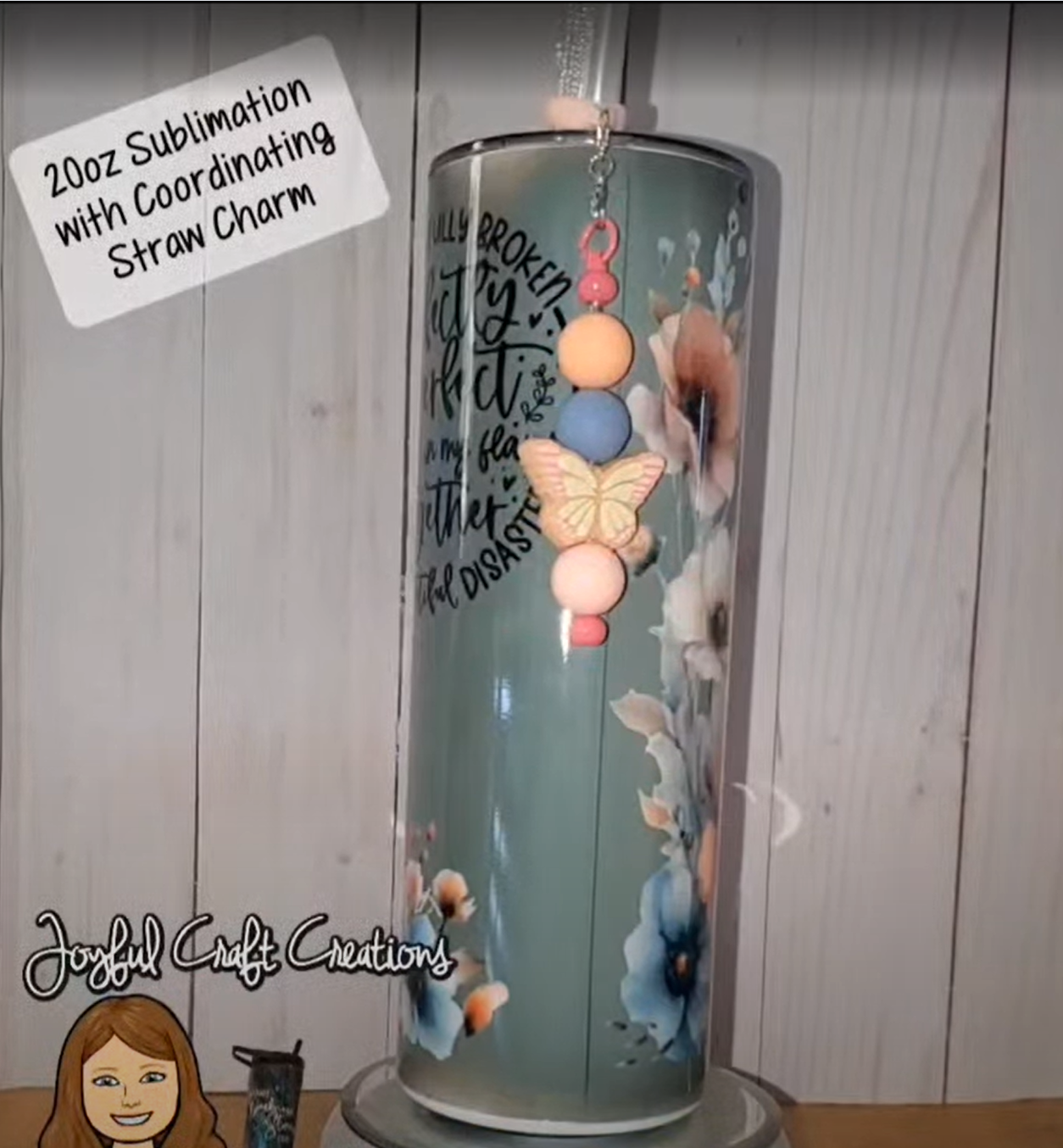 Beautifully Broken Sublimation w/Coordinating Charm