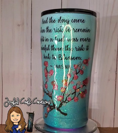 Cherry Blossom 20oz Taper Tumbler