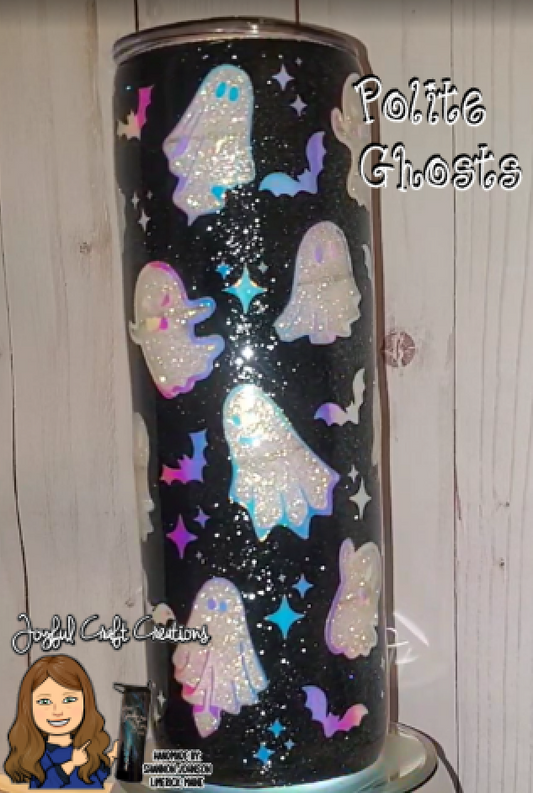 Light Up Tumbler - Ghosts Polite/Tame Glow in the Dark