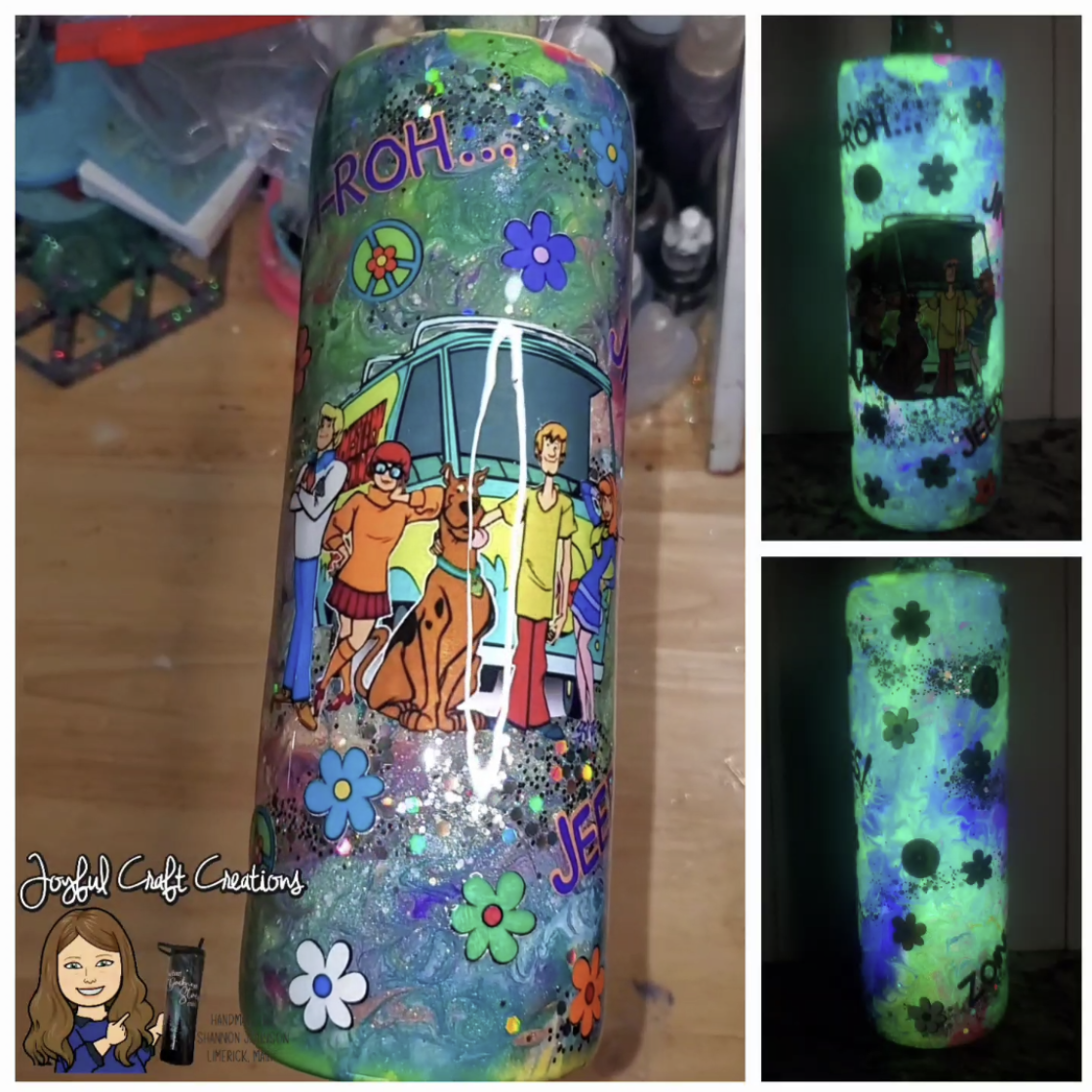 Scooby Doo Retro Glow in the Dark 20 oz Tumbler