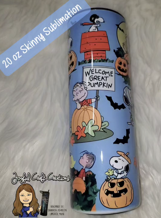 The Great Pumpkin 20 oz Sublimation Tumbler