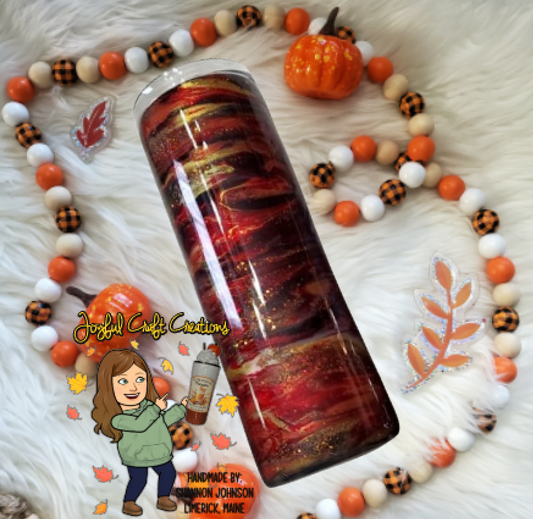 Alcohol Ink Swirl "Fall on Fire"