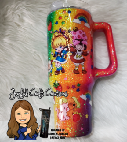 80s Rainbow Nostalgic Childhood Cartoon Tumbler