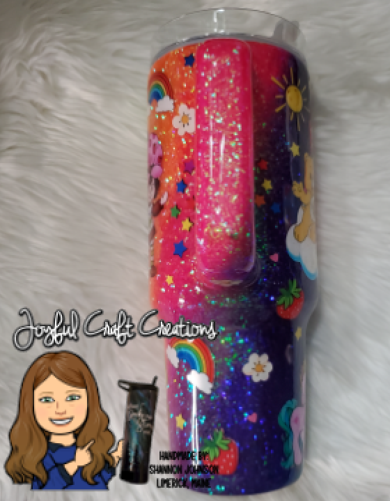 80s Rainbow Nostalgic Childhood Cartoon Tumbler