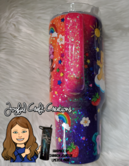 80s Rainbow Nostalgic Childhood Cartoon Tumbler