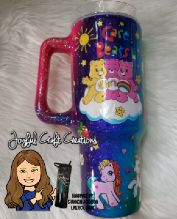 80s Rainbow Nostalgic Childhood Cartoon Tumbler