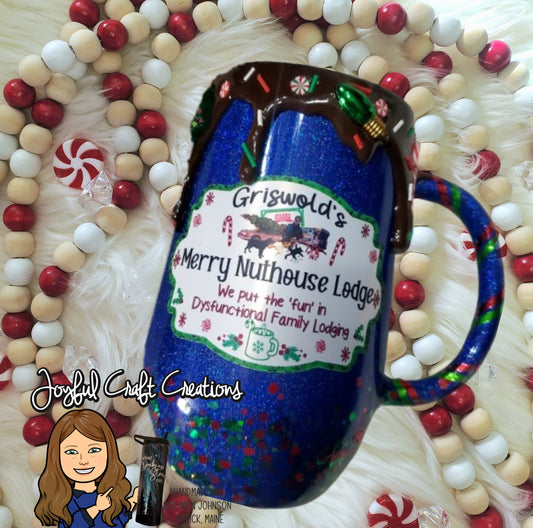 16 oz “Merry Nuthouse Lodge” Christmas Vacation Mug