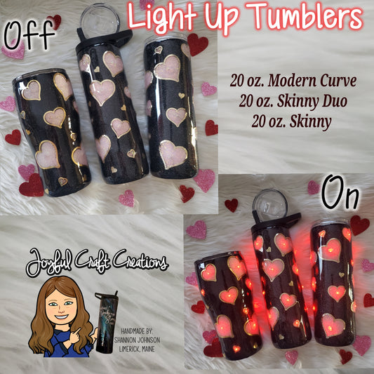 Light Up Tumbler - Hearts