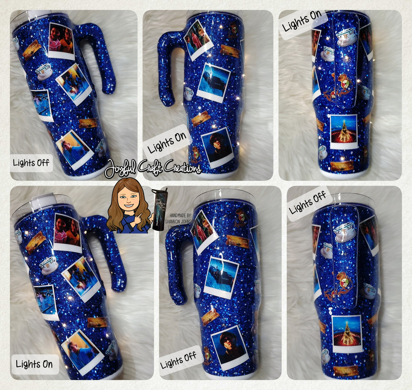 Light Up Polar Express 30 oz Curve Handled Tumbler